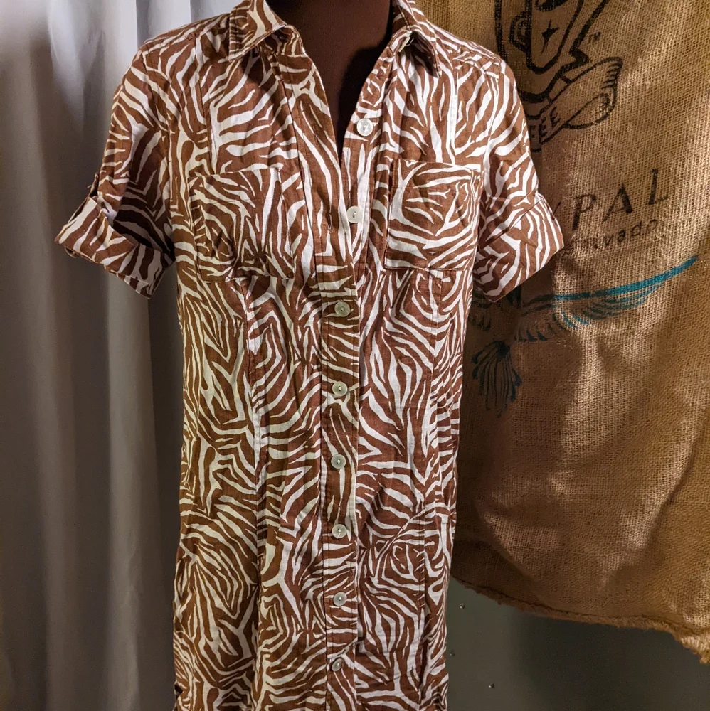 Vintage Jones New York Animal Print Dress - Picture 1 of 9